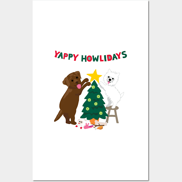 Yappy Howlidays Wall Art by MichellePhong